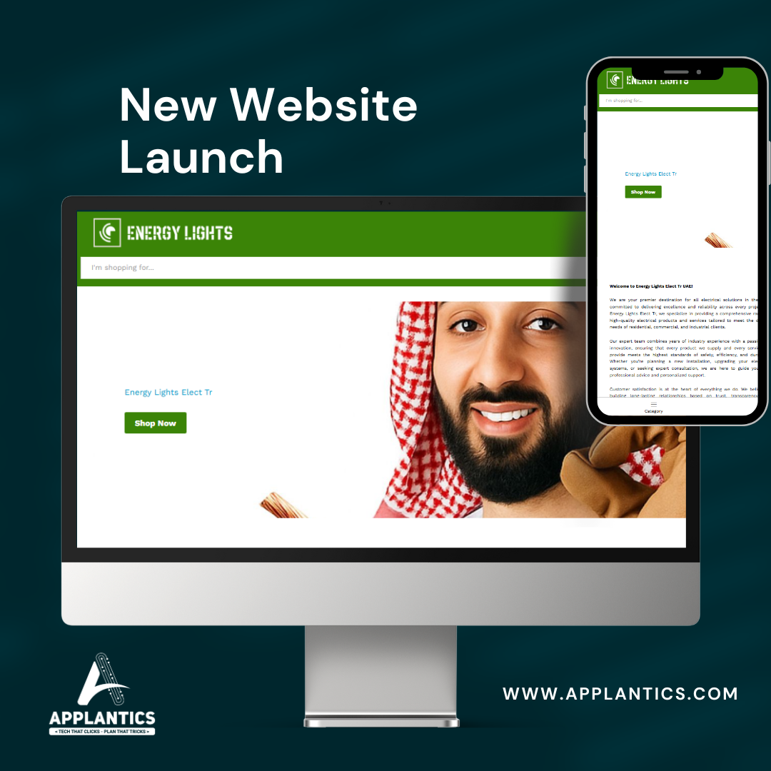 Eletuae Professional Website - Corporate Design by Applantics UAE