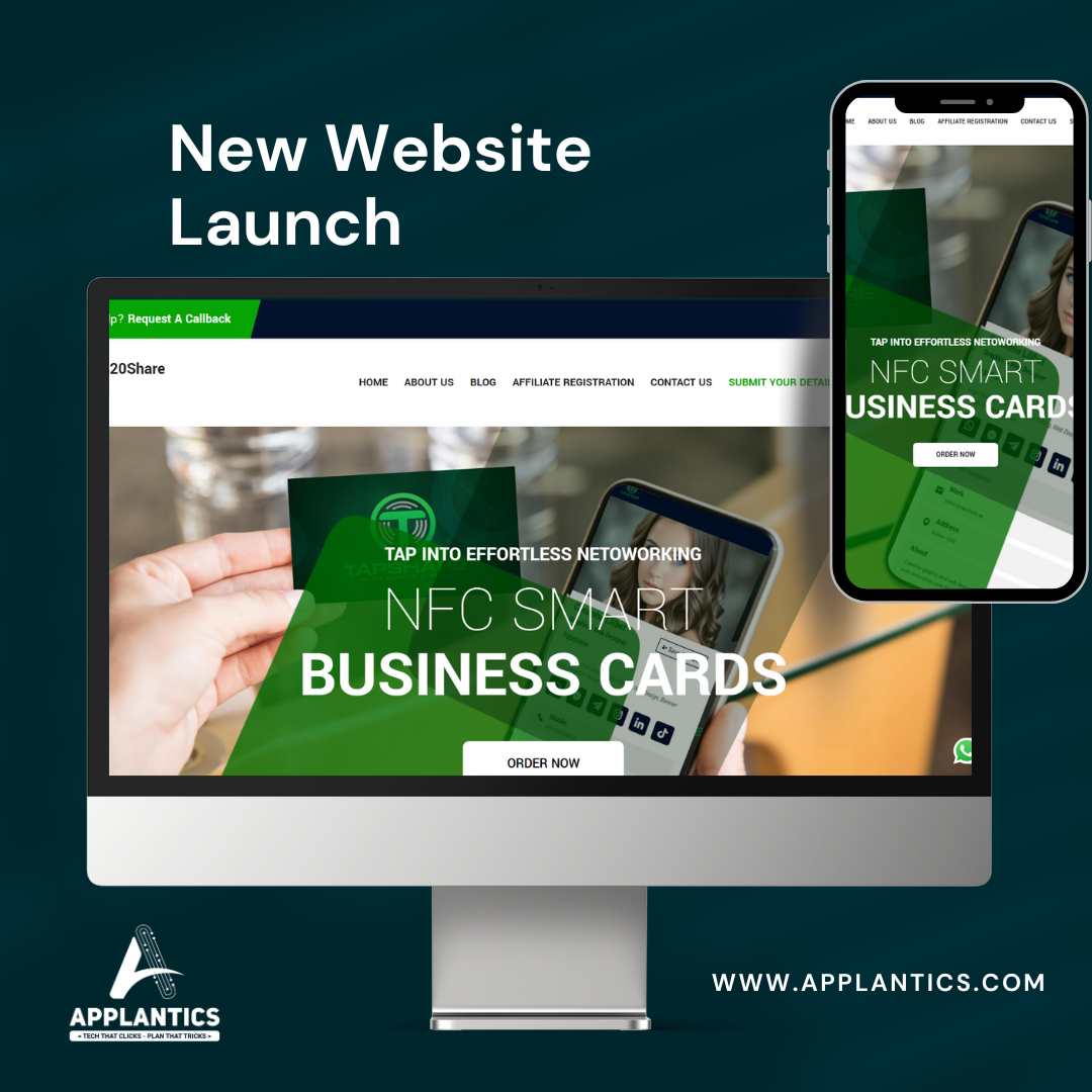 TapShare App Website - Mobile App Landing Page Design by Applantics
