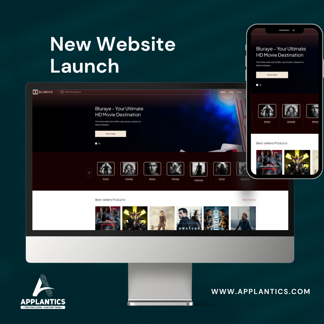 BluRaye Media Services Website - Digital Media Web Design by Applantics