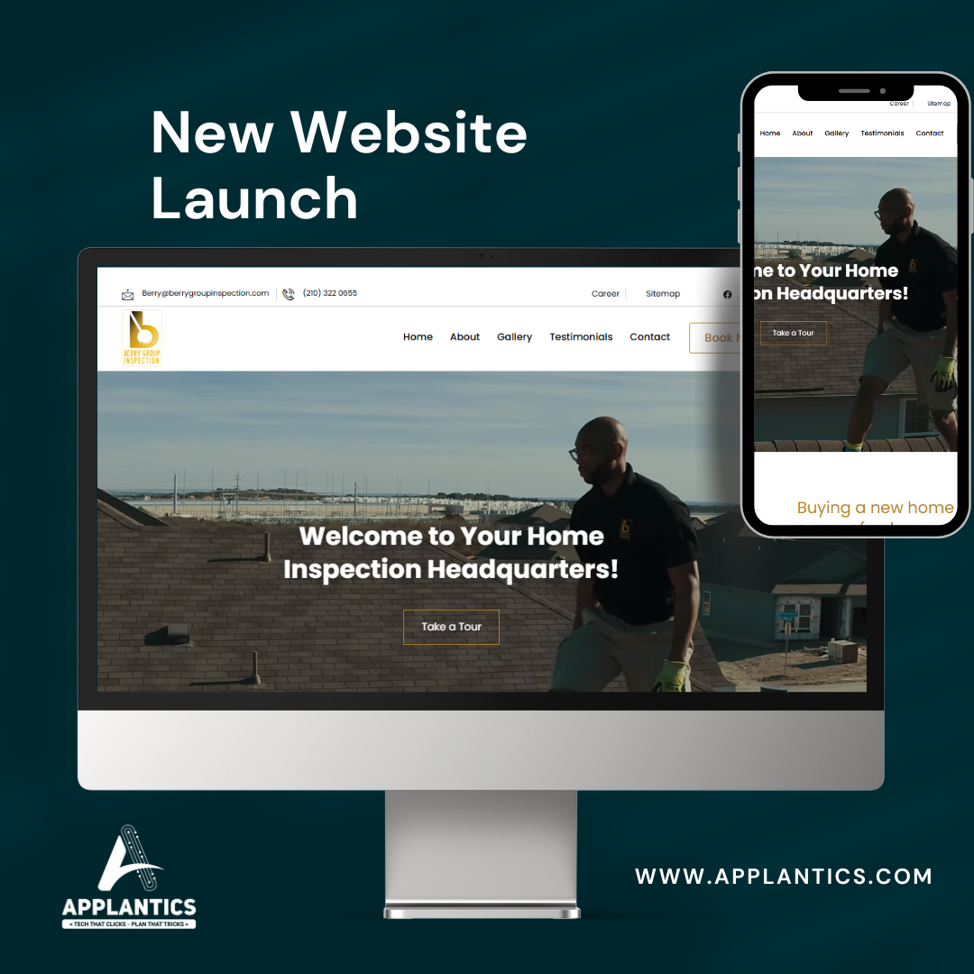BerryGroup Inspection Professional Website - Web Development Portfolio by Applantics
