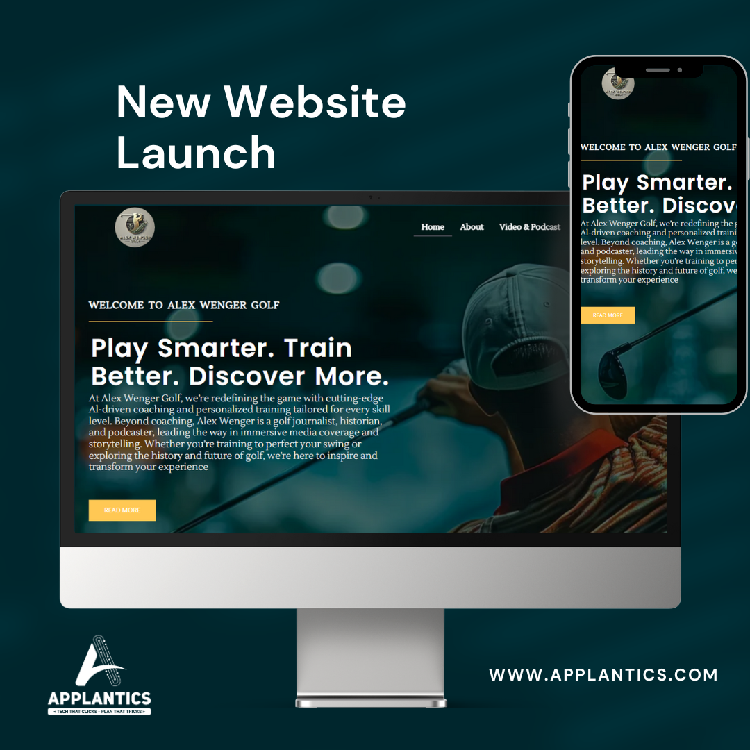 Alex Wenger Golf Professional Website - Sports Industry Web Design by Applantics