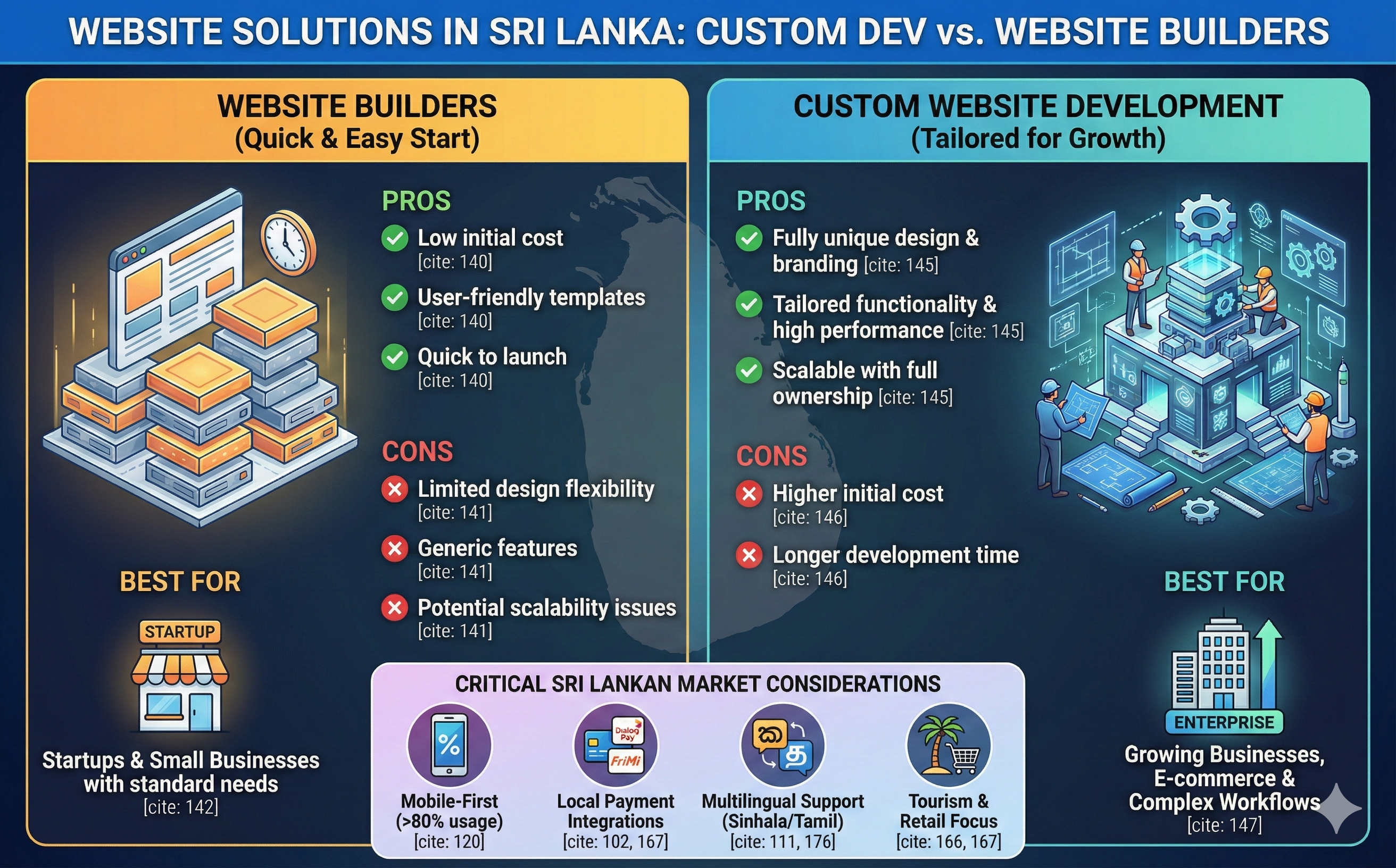 Custom Website Development vs Website Builders